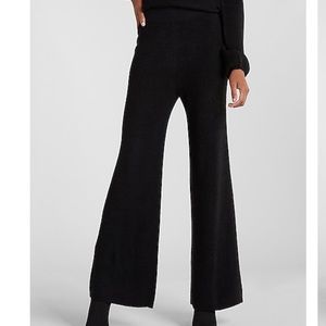 Comfy & stylish Express knit high-waisted flare pants!